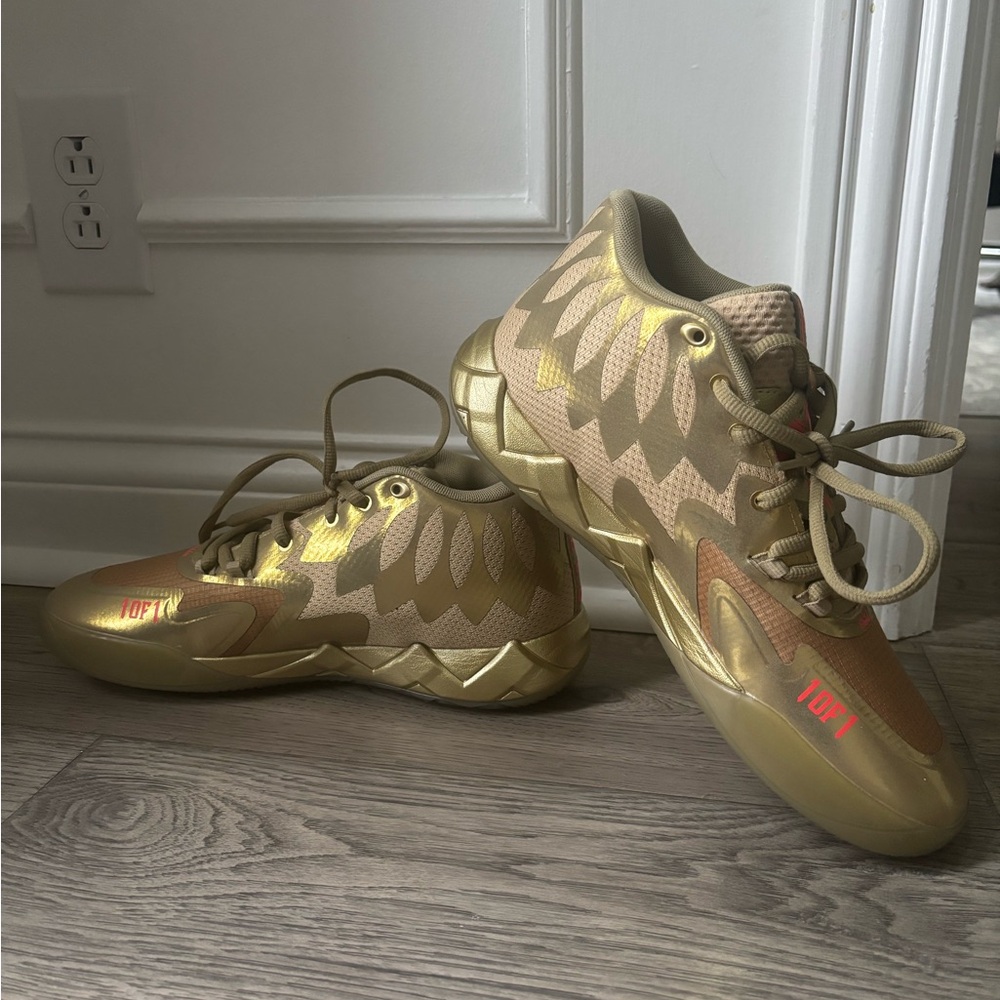 Gold and Tan Sneakers